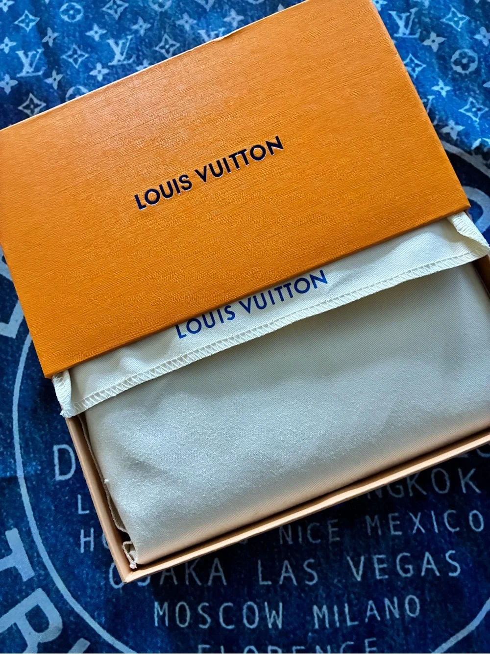 Black LV  monogram embossed Wallet